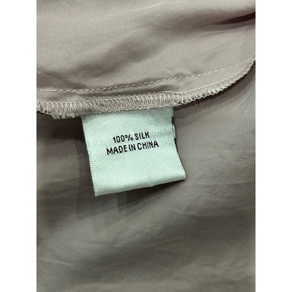 Vintage Emanuel Ungaro Mauve Silk Button Up Shirt Sleeveless Blouse Set Sz 8 - Picture 7 of 11